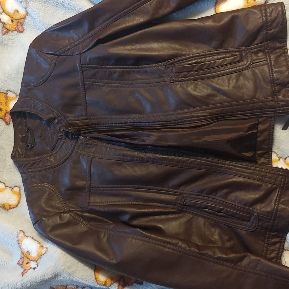 A leather coat